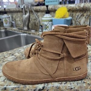 UGG Tan Suede Ankle Boots
